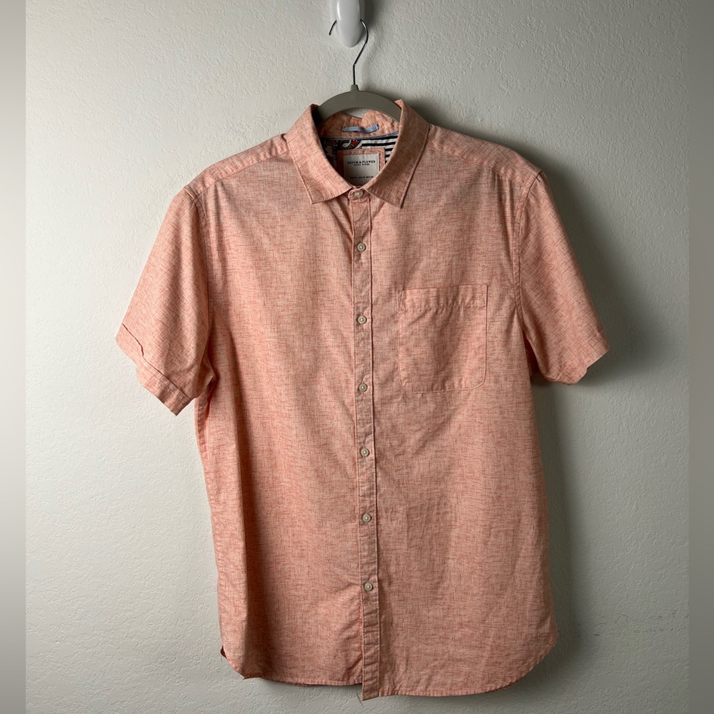 Denim & Flowers Ricky Singh Cotton Button Down Summer Vacation Beach